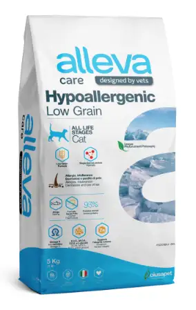 Купить  alleva care cat hypoallergenic low grain низкозерновой сухой корм для взрослых кошек при аллергии