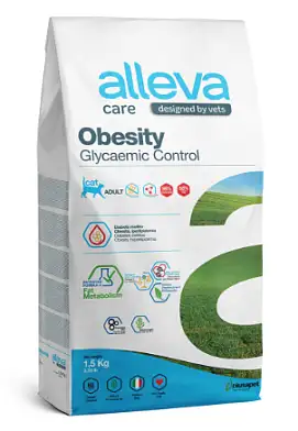 Alleva Care Cat Adult Obesity Glycemic Control сухой диетический корм для взрослых кошек для контроля потребления глюкозы, для контроля веса и при ожирении