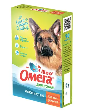 Фармакс Омега Neo+ мультивитаминное лакомство для собак с морскими водорослями Крепкое Здоровье