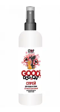 Good Dog&Cat "STOPПАРАЗИТ" антипаразитарный спрей для кошек и собак, для обработки шерсти