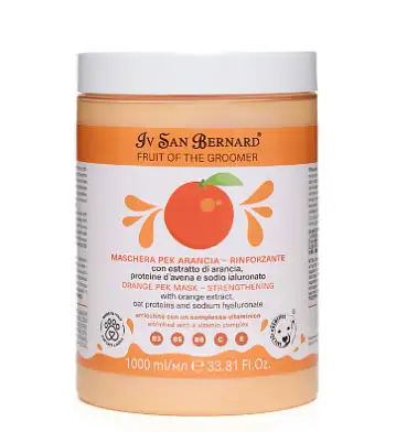 Iv San Bernard Fruit of the Grommer Orange Восстанавливающая маска для слабой выпадающей шерсти с протеинами овса для собак и кошек