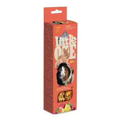 Little One лакомство Палочки для морских свинок, кроликов и шиншилл с фруктами