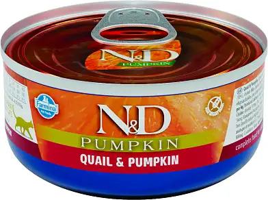 Farmina n&d pumpkin консервы для кошек (перепел и тыква)